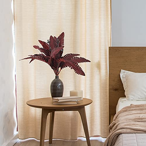 Fyearfly Künstliche Boston-Farn-Pflanze, rot, 35 cm hoch, Seidentuch und Kunststoff, UV-beständig, künstliches Grün für drinnen und draußen, Haus, Garten, Hochzeitsdekoration