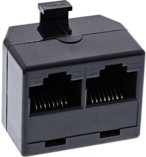 InLine ISDN Verteiler, 1x RJ45 Stecker an 2x RJ45 Buchse, ohne Endwiderstand
