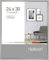nielsen Bilderrahmen, 24 x 30 cm, Aluminium, Silber glanz, Rahmen zum Aufhängen im Hoch- & Querformat, Echtglas, Pixel