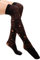 DRESS ME UP - W-042 Halloween Karneval Strümpfe Overknees schwarz rotes Spinnennetz Spinne Gothic Hexe Z169