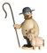 Drechslerei Kuhnert - Rauchmann/Räucherfigur aus Holz - Max als Schäfer - 16cm Höhe - Made in Germany
