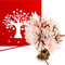 Pop Up Karte Kirschblüten - Tauben auf Kirschbaum“ 3D Geburtstagskarte & Glückwunschkarte zu Hochzeit & Verlobung - als Einladungskarte & Hochzeitskarte, Verlobungskarte & Valentinskarte