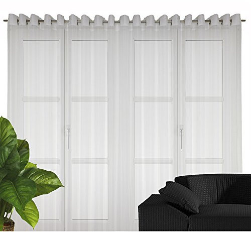 Georg Chr. Wirth Fertig-Store Inga, mit Ösen und Bleibandabschluss, weiß 120X450 CM