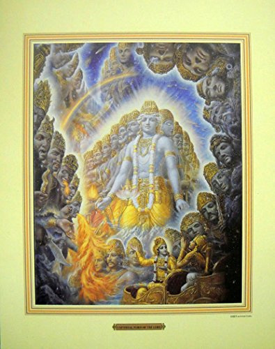 Crafts of India Lord Krishna Shows Universal Form to Arjuna/Hindu God Poster - Reprint on Paper (Unframed : Size 11 x 14 inches)