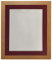 H7 Bilderrahmen Eiche mit rotem Passepartout 40x30 cm Bildgröße 12x8 Zoll