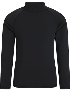 Mountain Warehouse Neoprenanzug Kinder - Langarm-Neoprenanzug mit UV-Schutz Rash Guard, Schwimmanzug für Jungen und Mädchen - Frühling, Sommer Schwarz Kinder 104 EU (3-4 Jahre)