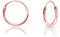 DTPsilver® Orecchini Cerchio Argento 925 Placcato in Oro Rosa - Orecchini Cerchio Donna Argento 925 - Orecchini Piccoli - Cerchietti - Spessore 1.5 mm - Diametro 10 mm
