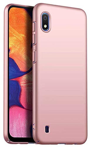 NiaCoCo Compatible with Samsung Galaxy A10 Case Anti-Fall PC Hard Silicone Shockproof Ultra Thin Anti-Scratch Protector Phone Case for Samsung Galaxy A10 Case-Rose Gold