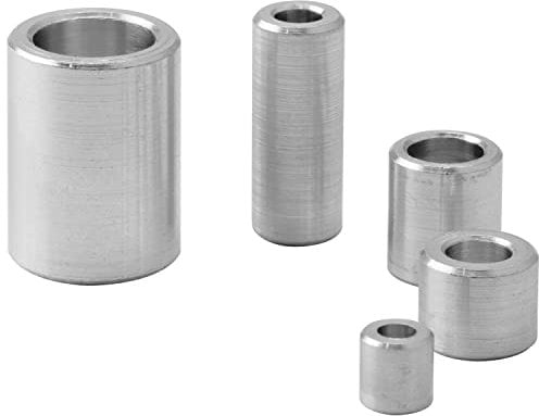 FASTON Aluminium Distanzhülsen M8 Ø innen 8,5 mm (4 Stück) Hülsen Abstandshülsen Buchse Distanzbuchsen Abstandsbuchsen Schildhalter Ø Außen 15 mm Länge 20 mm