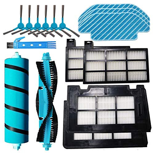BSDY YQWRFEWYT Kit Accesorios de Recambio para Cecotec Conga Excellence 4090 4490 4690 Robot Aspiradora, 2 Cepillo Principal+4 Filtros + 6 Cepillos Laterales + 3 Mopas