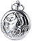 TREEWETO Unisex Taschenuhr Mechanisch Doppelter Abdeckung Fullmetal Alchemist Skelett Steampunk Für Herren Damen mit Kette - Silber