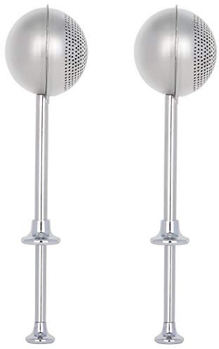 HULISEN W0826 Set of 2 Flour Duster for Baking, Powdered Sugar Shaker Duster, 18/8 Stainless Steel Pick Up and Dust Flour Sifter with Spring-Operated Handle for Easy One-Handed Operation
