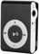 PUSOKEI Lettore Multimediale di Musica Digitale Portatile in Lega di Alluminio con Design a Clip Posteriore, Lettore Mini-MP3 con Auricolare e Cavo USB(Nero)