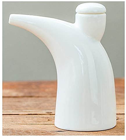 Huilier et vinaigrier Bouchon céramique Distributeur D'olive D'huile de Stockage Bouteille D'huile Huilier Ustensile de Cuisine Blanc / 110ml