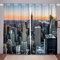Tende per finestre New York City con skyline di Manhattan, per camera da letto e soggiorno, con paesaggio artistico contemporaneo, tramonto e paesaggio, tendaggi per finestre, 132 x 228,6 cm