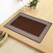 Door Mats Inside Non Slip Super Absorbent Heavy Duty Washable Bath Mat - Jute Back Floor Mats for Kitchen Office Chair Front Doormat Indoor | 40 X 60 cm - Greekey Brown & Cream