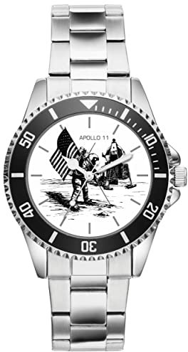 KIESENBERG Herrenuhr Apollo 11 Raumfahrt Fan Armbanduhr Geschenk Analog Quartz Metallband Uhr 21206