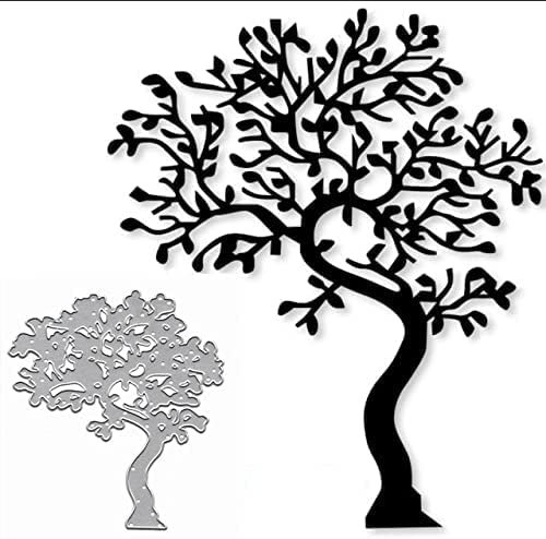 Yeyert Metall-Stanzformen, große Baum-Stanzschablonen, Dekorativ, Stanzschablone für Basteln, Scrapbooking, Alben, Karten