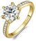 JewelryPalace Klassisch 3ct Rundschliff Zirkonia Solitär Promise Ring Damen, Verlobungsring Damenring Ringe Silber 925 mit Stein für Frauen, Simulierte Diamant Jubiläum Eheringe Vergoldet 59