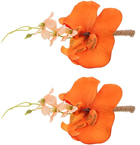 DECHOUS 2st Handgelenk Hochzeits Deko Hochzeitsdekoration Hochzeitsblumen Ansteckblume Für Hochzeits-corsage-requisite Bräutigam Corsagen Künstliche Braut Kleidung Seidenblume