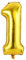 Vthoviwa 40 Zoll/18 Farbens Luftballon Zahlen 1 Golden, Luftballon 1. Geburtstag Foil Ballon, 0123456789,10-19,20-25,30,40,50,60,70,80,90, Party Decoration Helium Unterstützen