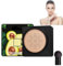 Mikabila Foundation(04) Pilzkopf Luftkissen CC Creme,Kissen Foundation,BB Creme,Makellose Gesichts-Foundation-Make-up-Basis,BB Cream&Concealer Lasting Nude Makeup Moisturizing Brightening (Natürlich)