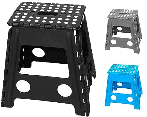 SG Traders Folding Step Stool Lightweight Foldable Step Up Stool for Adults And Kids Heavy Duty Plastic Adult Foldable Sturdy Kitchen Step Stool Non Slip Step Up (Height 45cm)