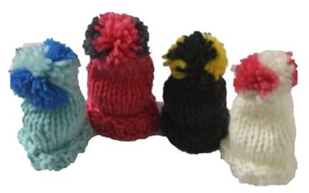 Tischdekoration - 4 Eierwärmer - Mützen Farbe - Nr. Z 25