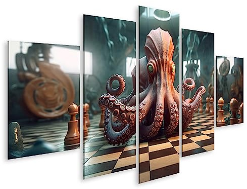 islandburner Prime Bild auf Leinwand Cthulhu Spielt Schach Schachbrett Riesenkrake Cthu Bilder Wandbilder Poster