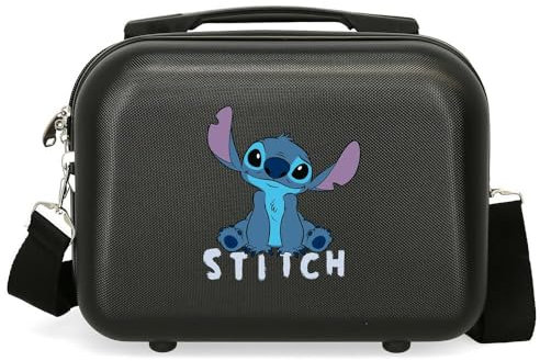 Disney Valigia per bambini rigida Chiusura a combinazione Laterale 4 ruote Bagagli a Mano è realizzato in ABS, un materiale rigido e leggero., Stitch carino, Trousse