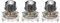 QUARKZMAN Interruptor Rotativo 1P6T de 1 Polo y 6 Posiciones para Selector de Banda en TV, Radio, Máquina Doméstica - 3 Unidades