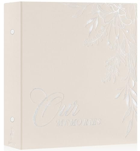 Lanpn Fotoalbum 10x15 600 Taschen, OURMEMORIES Groß Kapazität Leinen Einstecken Einsteckalbum für vertikal und horizontal Bilder Fotos (Beige)
