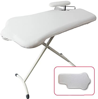 Tabla de planchar antideslizante con anillo de goma, cubierta y almohadilla recubierta de titanio, plegable para lavandería en casa o dormitorio, tecnología de planchado acelerada
