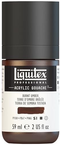 Liquitex 8870530 Professional Acryl Gouache - Umbra Gebrannt , 59ml Flasche, matt - Acrylfarbe mit Gouache Eigenschaften, Hochdeckend, Wasserfest & Lichtecht