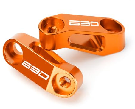 Modeer Kompatibel mit 690 SMC R 690 Enduro R 690 DUKE Jedes Jahr Motorrad Rückspiegel Riser Extender 690 Zubehör (Orange)