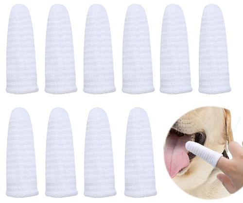 10 Pièces Brosse à Dent Chien,brosse a dent chat, Brosse à Dents à Doigt animal Familier, Brosses D'hygiène Dentaires de Brosse à Dents, Pour le Nettoyage et le Soin dents