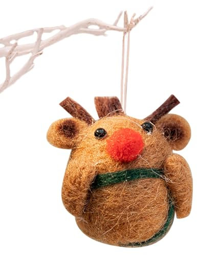Decoraciones navideñas de fieltro, adornos de fieltro para el árbol de Navidad | Decoraciones de árbol de Navidad portátiles de fieltro | Figuras coleccionables Decorativas Adornos de árbol de