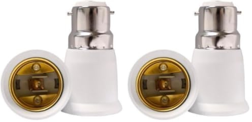 SIM GOLD LEAF adaptateur convertisseur douille B22 to E27 norme CE RoHS (transforme baionette en vis gros culot) [Classe énergétique A] (Lot de 2)