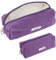 Deepton Mäppchen Cord-Stoff, Federmäppchen Milchig Gelb für Mädchen Teenager, Federtasche Stiftetasche Stiftemappe Pencil Case Schulmäppchen für Schule, Büro - Lila