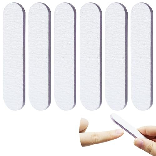 Professional Mini Nail Files 100/180 Grit Double Sided Nail File, Fingernail Files Manicure Tools Toenail Grinding File, Pet Grooming Tools (6 Pcs)
