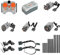 Lego Motor Kit de 22 moteurs techniques - Compatible avec Lego Technic & Cada - Électrique avec batterie au lithium rechargeable pour projets de construction créatifs - Idée cadeau pour enfants et