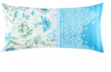 Bassetti Casablanca Kissenhülle zu Bettwäsche aus 100% Baumwollsatin in der Farbe Celeste C1, Maße: 40x80 cm - 9332170