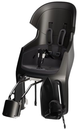 Hinten neigbarer Fahrradkindersitz Gepäckträger und für Rahmen Bobike Exclusive Evolve Maxi Doppelwandsicherheit, 5-Punkt-Gurt und verstellbare Kopfstütze, für Kinder bis 22 kg