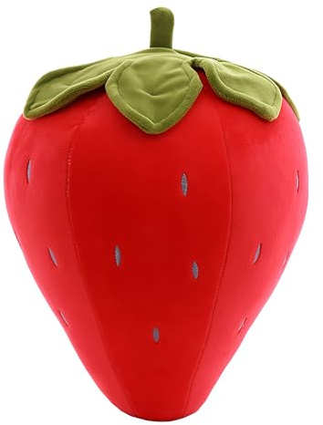 Tisujune Plüsch Kuscheltier | Weiches Erdbeer Kuschelkissen - Weiches Kuschelkissen Als Geschenk Zu Ostern Geburtstag Valentinstag Deko