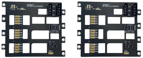Iyalezirk 2X Backplane per Disco Rigido SAS/per Server di Archiviazione Nas 6 Gbps SFF8643 per Adattatore HDD SSD A 4 Alloggiamenti, Alimentatore 4D di Dimensioni