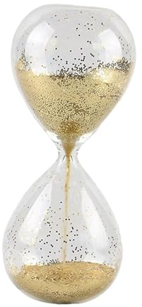 Yqqhrbm Glas Sanduhr, Kinder Sand Timer, Sanduhr-Timer, Dekorative Sanduhr mit Glitzer, Ohne Stoppuhrfunktion, Tischdekoration, geeignet zum Kochen, Büro, Esszimmer, Lernen und Spiel Timing