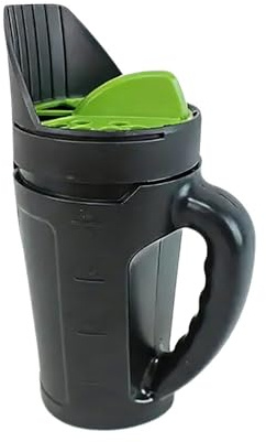 TopHomer Handstreuer 2,5L mit Regulierbarer Streuöffnung, Ergonomischer & Rutschfester Griff, Korrosionsbeständiger Samenstreuer für Rasensamen & Granulatdünger, Garten Rasenpflege