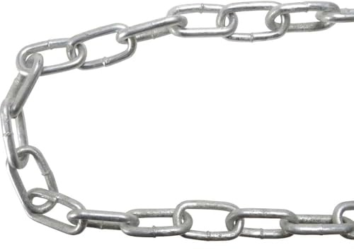 Faithfull FAICHGL525 Galvanised Steel Chain Reel 5 x 28 mm Links - 25 m Reel 160 kg Load Limit