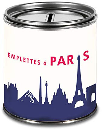 44spaces Spardose Paris - Witzige Geschenkdose Geld-Scheine Schenken Geldgeschenke Gutschein Geldverpackung Urlaubgeld Hochzeitsgeschenk - Zum Aufhebeln