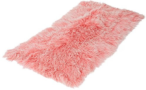 Reissner Lammfelle Tibet Lammfell Auflage TP1 60x120cm Farbe rosa/weiß (Tops) JYB02 TP1